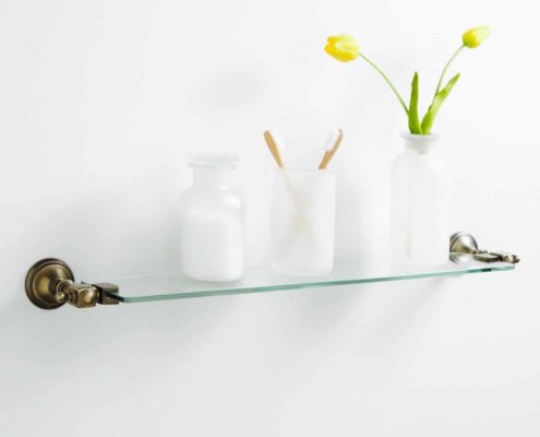 antique brass glass shelf new york