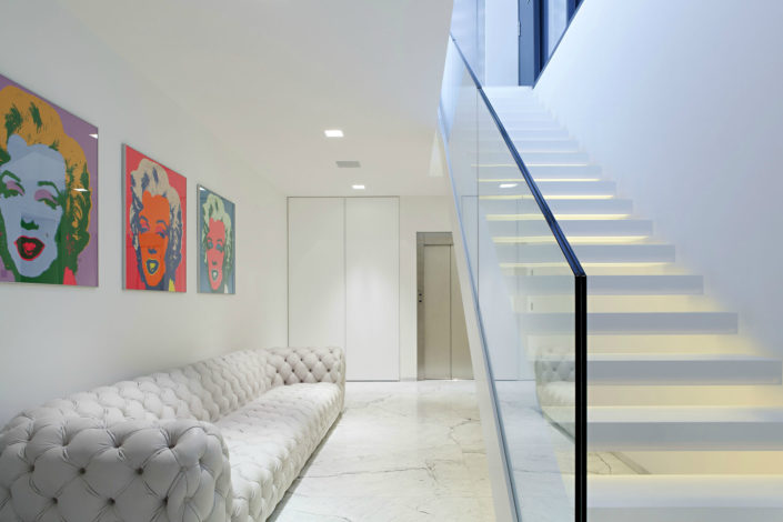 glass stair railing nyc